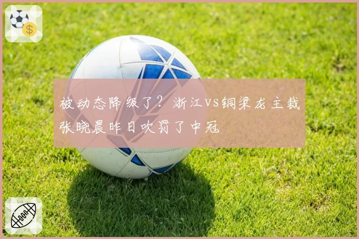 被动态降级了？浙江vs铜梁龙主裁张晓晨昨日吹罚了中冠